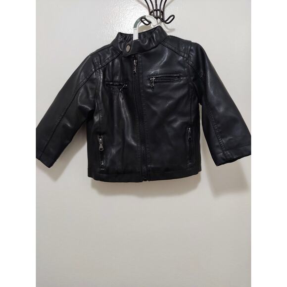 URBAN REPUBLIC HOODED‎ BLACK ZIP/BUTTON UP JACKET SIZE 18M - Picture 1 of 8